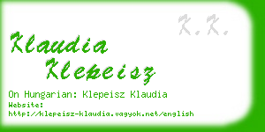 klaudia klepeisz business card